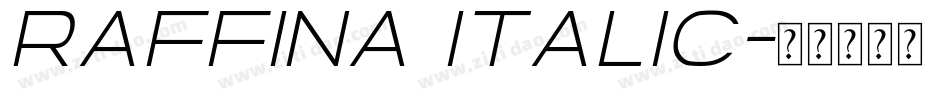 Raffina Italic字体转换